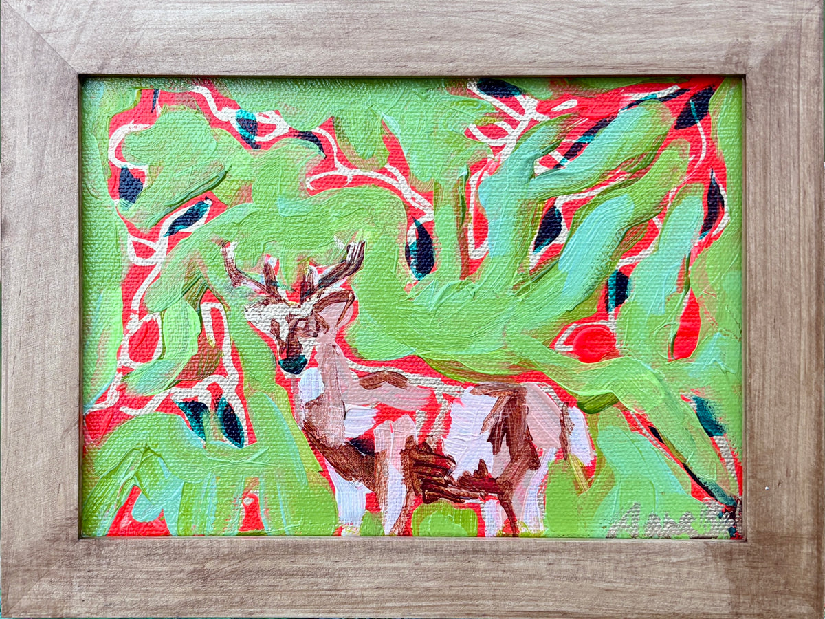 Under Cover of Green - framed original painting