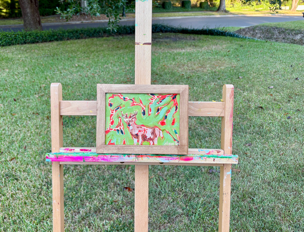 Under Cover of Green on easel