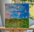 PRINT - White Birds in the Evening